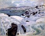 Edvard  Munch  - Vinter ved fjorden